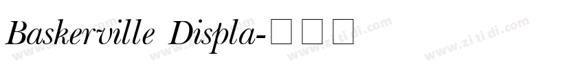 Baskerville Displa字体转换
